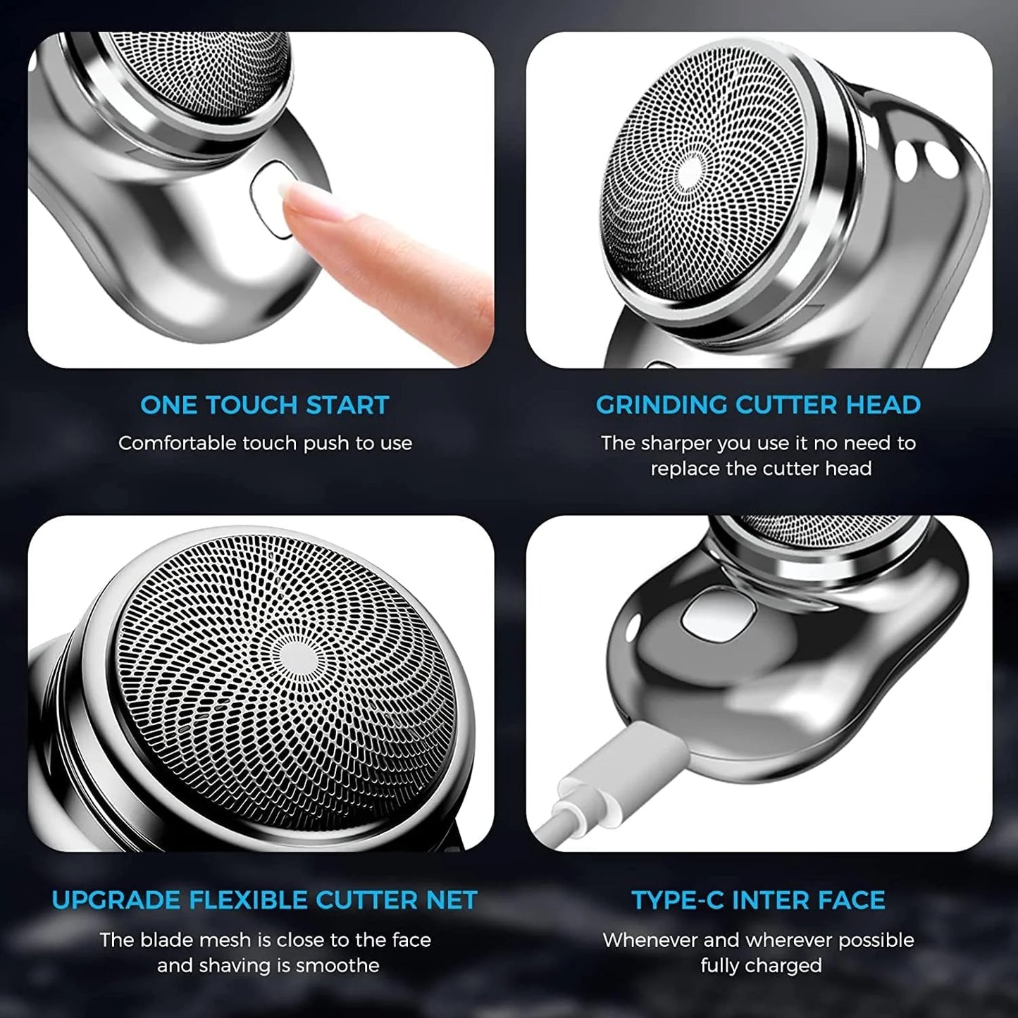 ماكينة حلاقة محمولة بشفرات عائمة مزدوجة